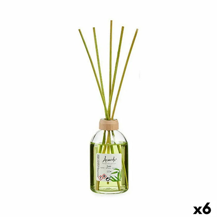 Perfume Sticks Acorde Bamboo 100 ml (6 Units) - Почистване Прахосмукачки И Гладене<<<Дом