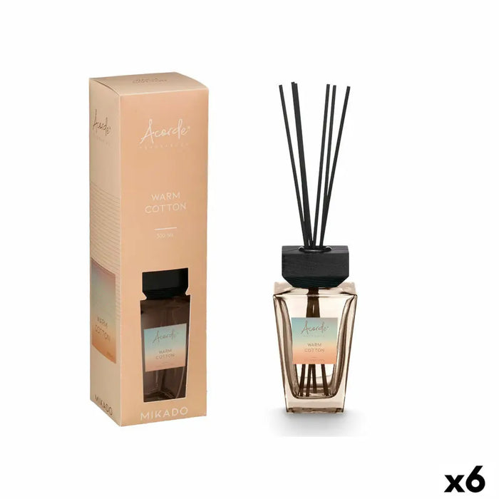 Perfume Sticks Acorde WARM COTTON 500 ml (6 Units) - Почистване Прахосмукачки И Гладене<<<Дом