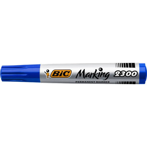 PERMANENT MARKER BEVEL TIP BIC - BLUE - Маркери<<<Канцеларски материали<<<AmperelB2B