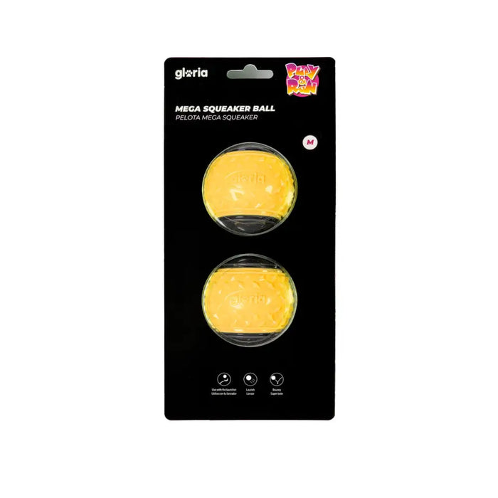 Pet Ball Gloria PLAY AND RUN Yellow TPR M 6,35 cm 2 Units - Домашни Животни<<<Дом Градина<<<BigBuy&&&Играчки<<<Домашни