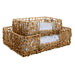 Pet bed Home ESPRIT White Light brown Metal synthetic rattan 50 x 35 x 14 cm (2 Pieces) - Домашни Животни<<<Дом