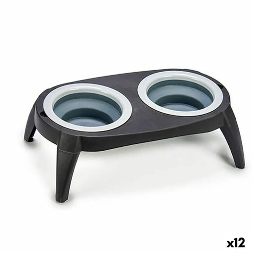 Pet feeding dish Mascow Black Silicone Plastic Foldable 9 x 39 x 9 cm (12 Units) - Домашни Животни<<<Дом