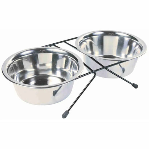 Pet feeding dish Trixie Black Double - Домашни Животни<<<Дом Градина<<<BigBuy&&&Купички за храна и вода<<<Домашни