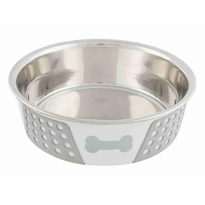 Pet feeding dish Trixie Blue White Grey Silicone Stainless steel 1,4 L - Домашни Животни<<<Дом