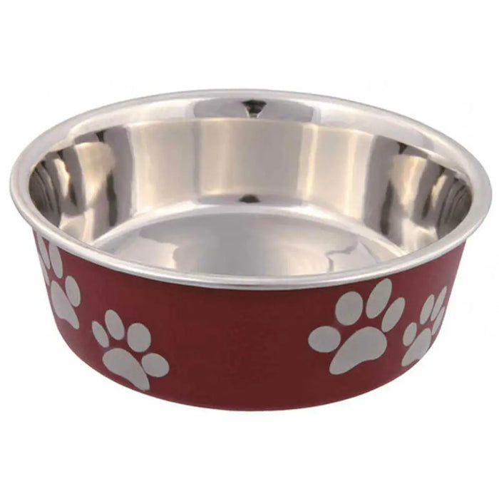 Pet feeding dish Trixie Stainless steel 2,2 L Red - Домашни Животни<<<Дом Градина<<<BigBuy&&&Купички за храна и