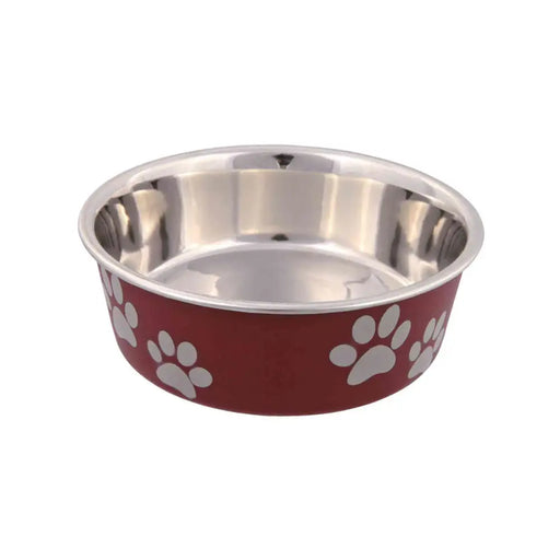 Pet feeding dish Trixie Stainless steel 2,2 L Red - Домашни Животни<<<Дом Градина<<<BigBuy&&&Купички за храна и