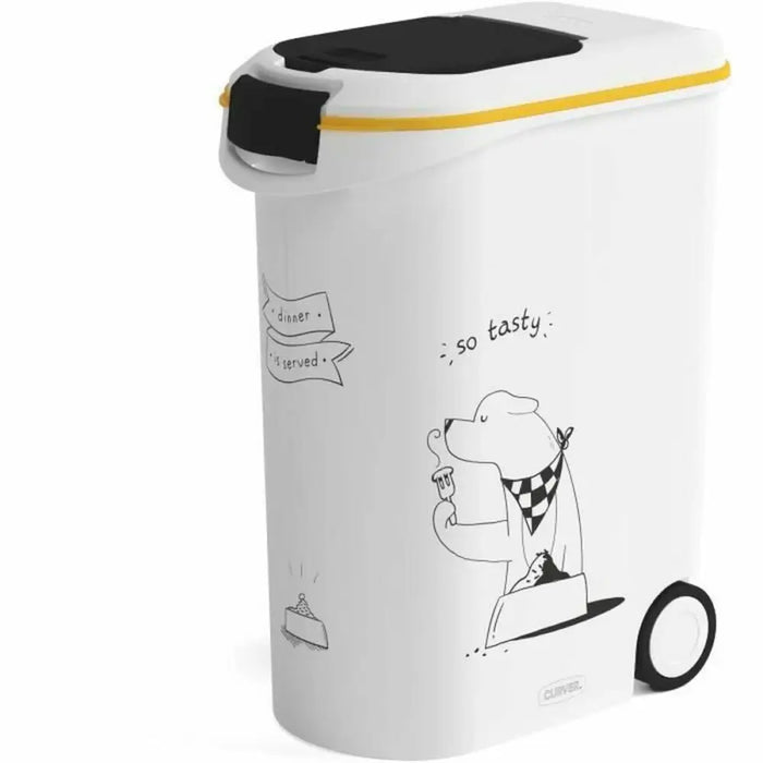 Pet food canister Curver 794096 With wheels White Plastic 20 kg 54 L 49,3 x 27,8 x 60,5 cm - Купички за храна и