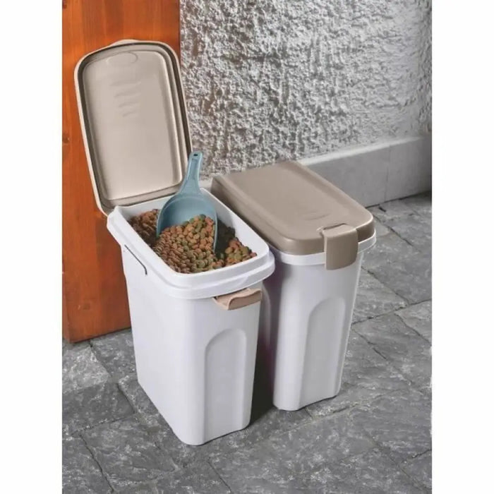 Pet food jar Kerbl White Brown 15 L - Домашни Животни<<<Дом Градина<<<BigBuy&&&Купички за храна и вода<<<Домашни