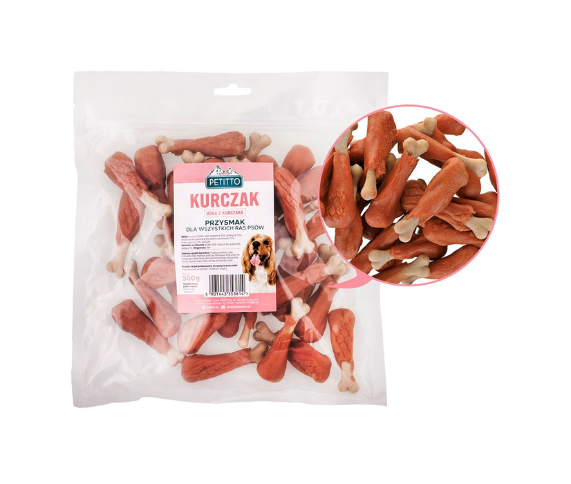 PETITTO Chicken legs - dog treat - 500g