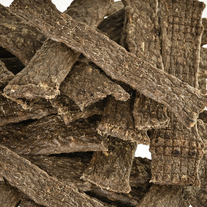 PETITTO Dried meat strips Game with hemp - dog treat - 400g