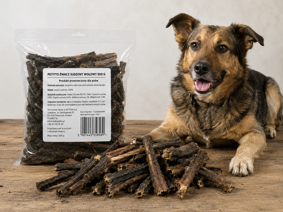 PETITTO Dried beef tripe Mono - dog treat - 500g