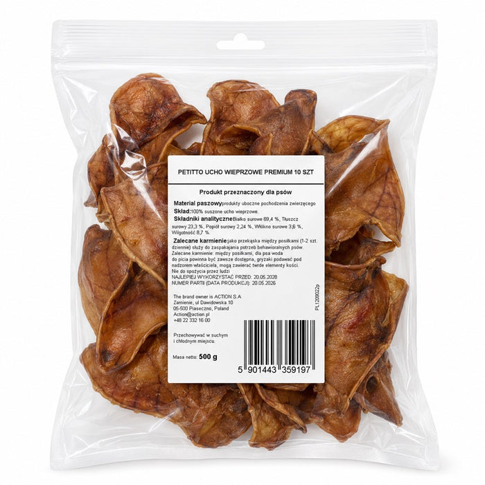 PETITTO pig ear Mono - treat for dogs - 10 pcs