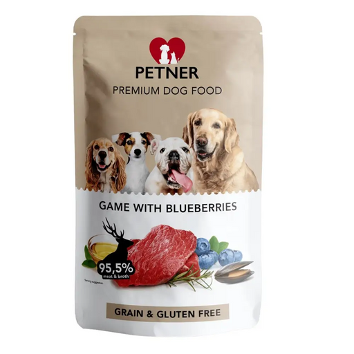 PETNER Venison with blueberries - wet dog food - 500g - Wet foodDLP-KAM<<<For the dogDLP<<<ActionPL