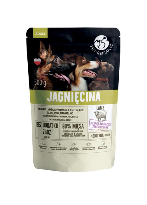 PET REPUBLIC Adult Lamb - wet dog food - 500g