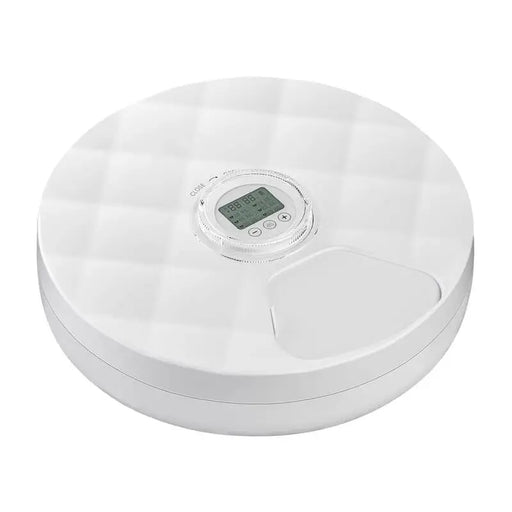 Petwant F19L-B automatic 6-chamber feed dispenser (white) - Bowls<<<Food Dispensers<<<Pets<<<InnproXML