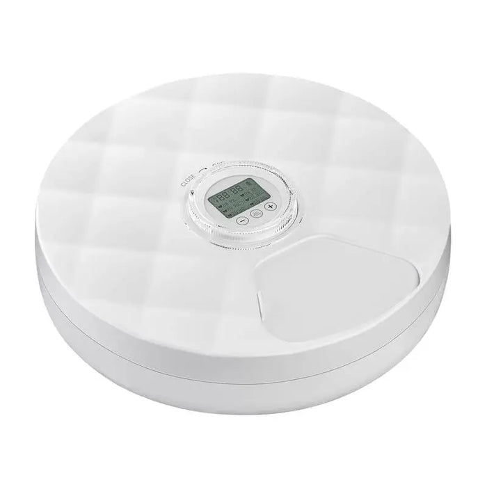 Petwant F19L-B automatic 6-chamber feed dispenser (white) - Bowls<<<Food Dispensers<<<Pets<<<InnproXML