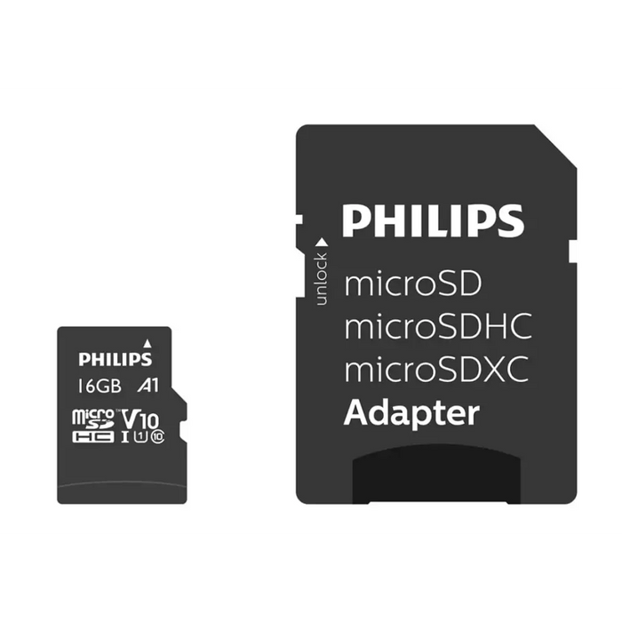 Philips Micro SDHC Card 16GB Class 10 - Карти памет<<<Памети<<<MediaTrade