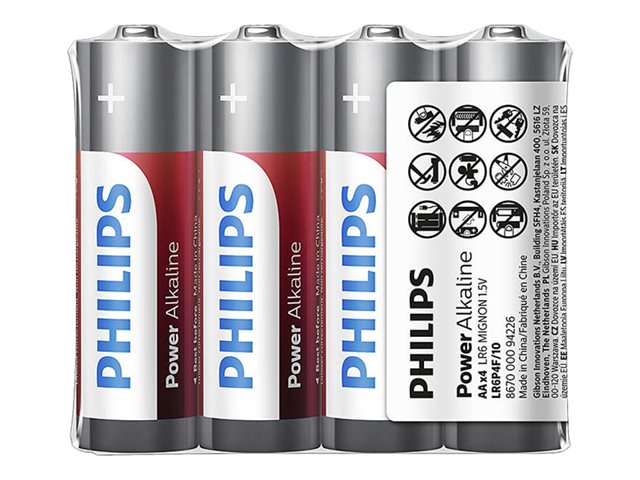 Philips Power Alkaline battery LR6 AA - Батерии и зарядни устройства<<<Офис консумативи<<<Офис оборудване<<<ALSO