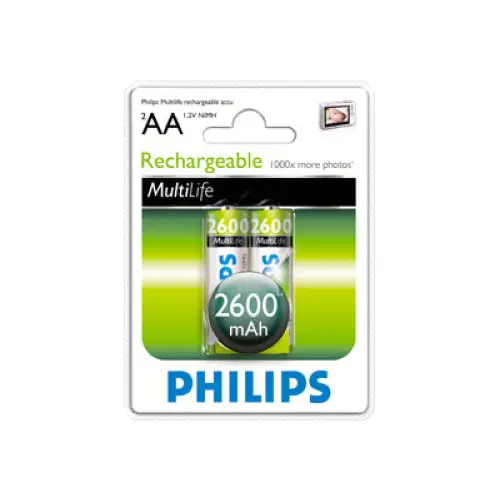 Philips Rechargeable battery HR6 AA 2600 mAh 2-blister - Батерии и зарядни устройства<<<Офис консумативи<<<Офис