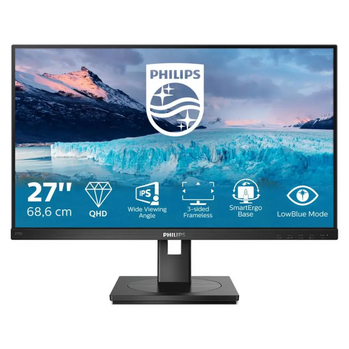 Philips S Line 275S1AE/00 LED display 68.6 cm (27’’) 2560 x 1440 pixels 2K Ultra HD LCD Black