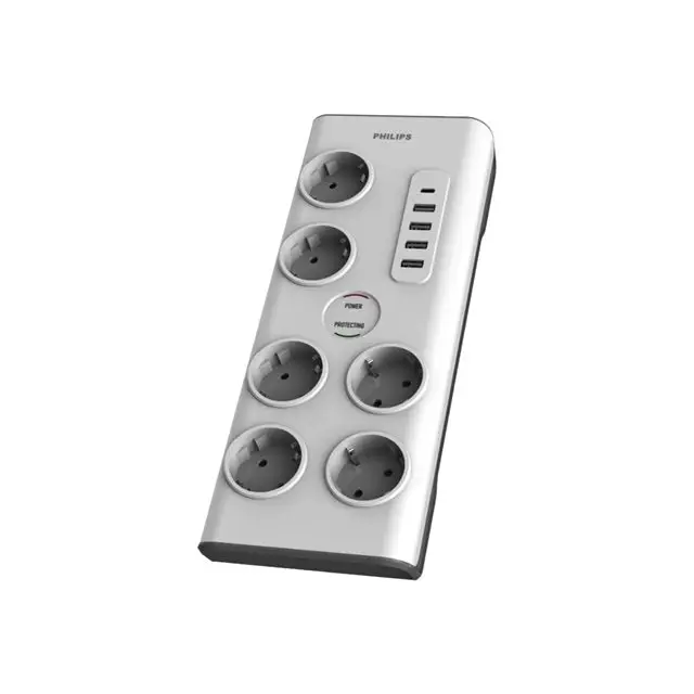 PHILIPS Surge protector 6 outlets 5 USB ports 2m cable - Аудио Видео адаптери кабели и батерии<<<Опции и