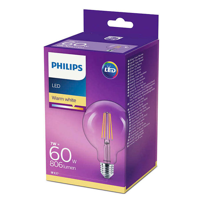 LED BULB E27 7W 2700K G93 FILAMENT PHILIPS