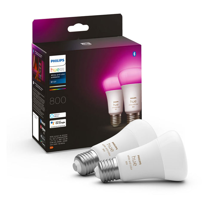 LED BULB E27 6.5W 2 PCS PHILIPS HUE
