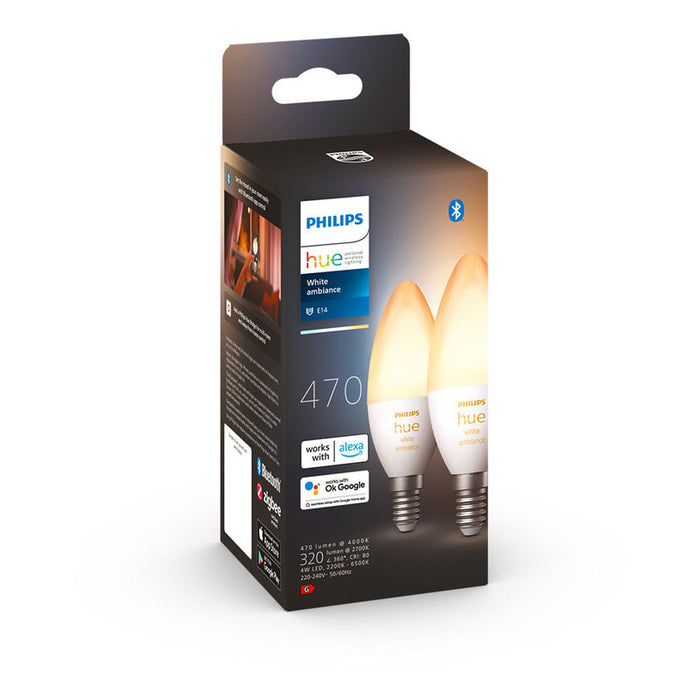 LED BULB E14 5.2W 2 PCS PHILIPS HUE