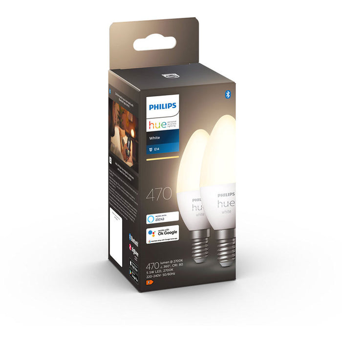 LED BULB E14 5.5W 2700K 2 PCS PHILIPS HUE