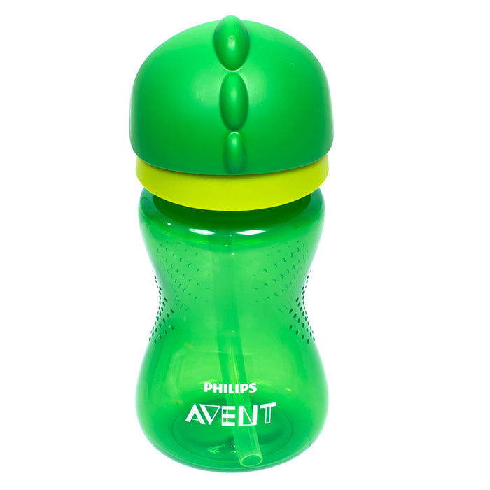 CUP WITH STRAW 300 ML GREEN 12 M + PHILIPS AVENT