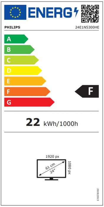 Philips 24E1N5300HE, 23.8" IPS WLED, 1920x1080@75Hz, 4ms GtG, 1ms MPRT, 300cd/m2, 1000:1, Mega Infinity DCR, FreeSync, FlickerFree, Low Blue Mode, 5Wx2, 5MP FHD cam, Tilt, Height Adjust, Pivot, HDMI, DP, USB hub