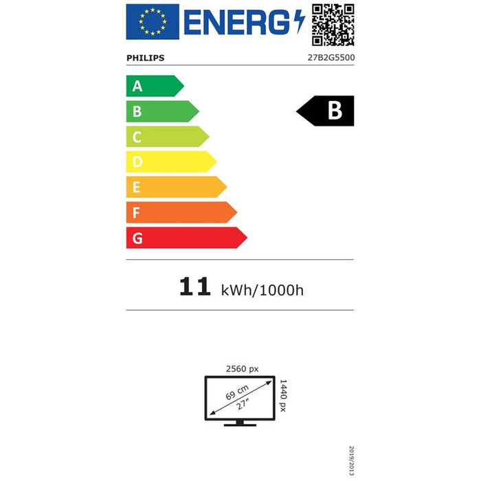 Philips 27B2G5500, 27" IPS WLED, 2560x1440@100Hz, 4ms GtG, 300cd m/2, 1000:1, 50M:1 DCR, Adaptive Sync, FlickerFree, Blue Light tech., 3Wx2, Tilt, Height Adjust, Pivot, Swivel, 2xHDMI, DP, USB hub
