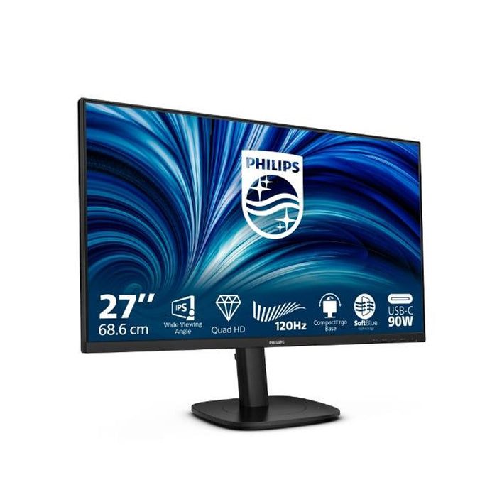 Philips 27B2U3601, 27" IPS WLED, 2560x1440@120Hz, 4ms GtG, 350cd m/2, 1500:1, 50M:1 DCR, Adaptive Sync, FlickerFree, SoftBlue, 2Wx2, Tilt, Height Adjust, Pivot, Swivel, HDMI, DP, RJ45, USB hub