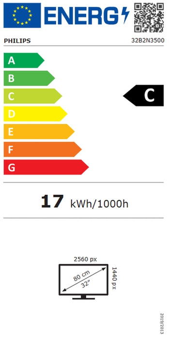 Philips 32B2N3500, 31.5" IPS WLED, 2560x1440@100Hz, 4ms GtG, 350cd m2, 1000:1, DCR 50M:1, Adaptive Sync, FlickerFree, SoftBlue, 2Wx2, Tilt, Height Adjust, Pivot, Swivel, 2xHDMI, DP, USB hub
