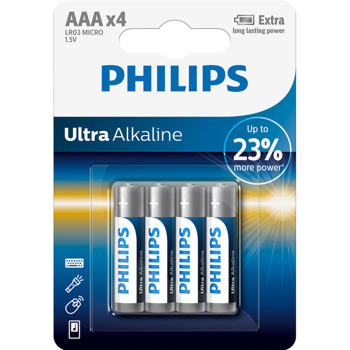 BATTERIES PHILIPS ULTRA AAA LR03E4B/10