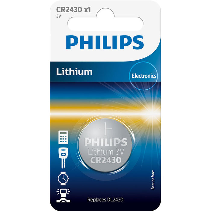 BATTERIES PHILIPS LITHIUM CR2430/00B