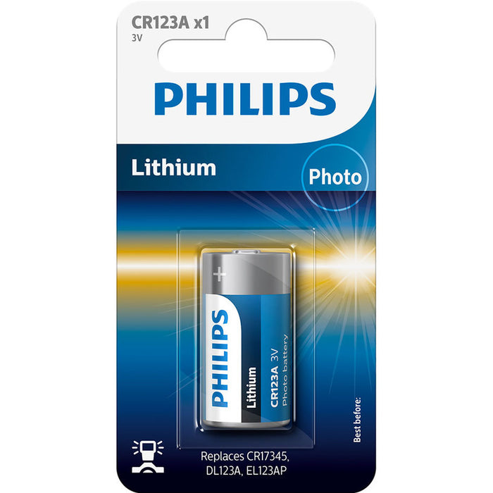 BATTERIES PHILIPS LITHIUM CR123A/01B