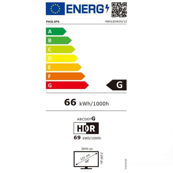 TV PHILIPS 48OLED820/12, 48"(121 cm), OLED 4K Ultra HD, Ambilight TV, Google TV