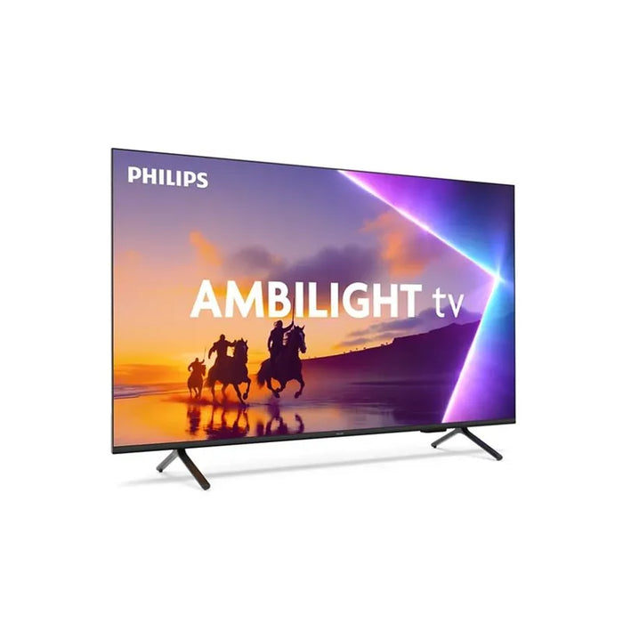 Philips 50PUS8510/12, 50" 4K Ultra HD QLED, 3840x2160p, DVB-T/T2/T2-HD/C/S/S2, 60Hz, Ambilight 3, Pixel Precise UHD, 90% DCI, HDR+, Titan OS, Dolby Atmos, Dolby Digital, VRR, 3*HDMI, 2*USB, 802.11ac, 20W RMS, Black