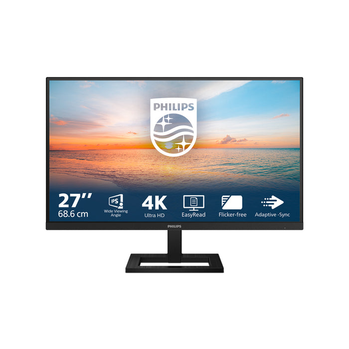 Philips 27E1N1900AE, 27" IPS WLED, 3840x2160@60Hz, 4ms GtG, 350cd m/2, 1000:1, Mega Infinity DCR, Adaptive Sync, FlickerFree, Blue Light Soft, 2Wx2, Tilt, Height Adjust, 2xHDMI, USB hub
