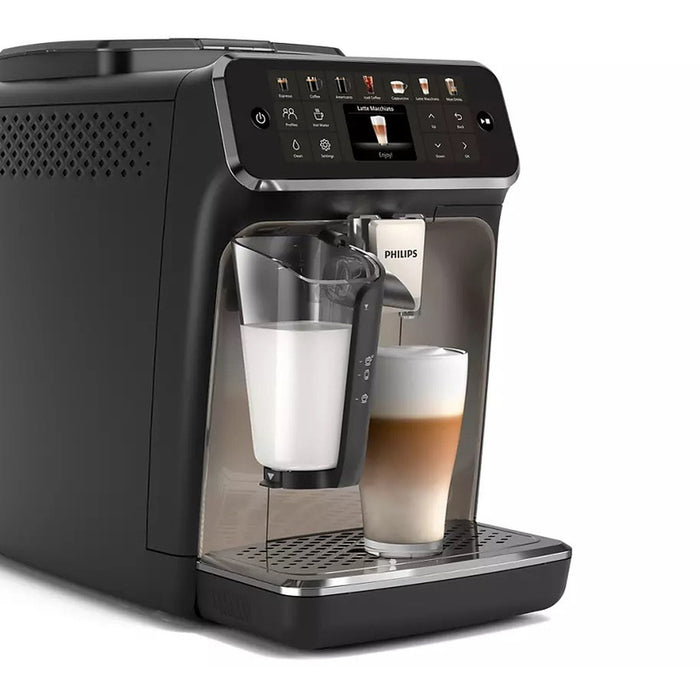 Coffee machine PHILIPS LatteGo 5500 SERIES EP5549/70 1800.00 ml, AUTOMATIC CAPPUCCINO SYSTEM, 15.00 bar, GROUND COFFEE OPTION, BLACK
