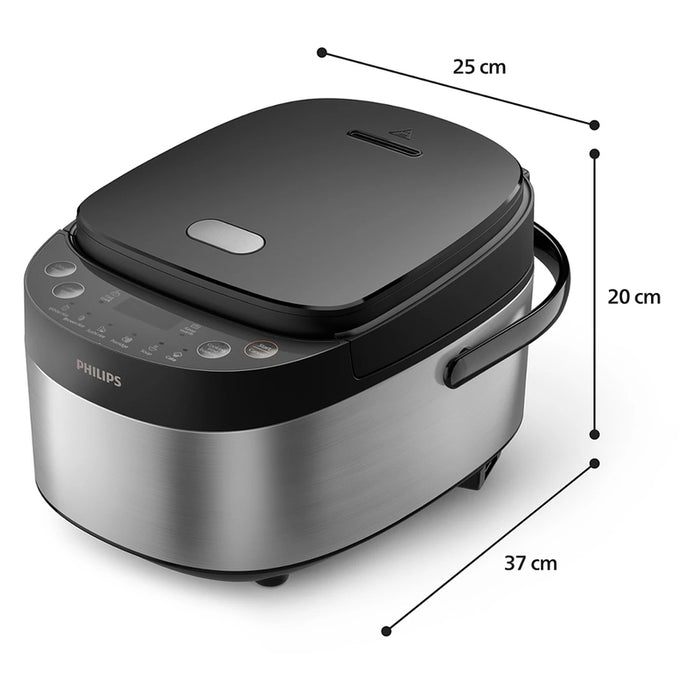 RICE COOKER PHILIPS HD3093/80 BLACK / STAINLESS STEEL, 600 W