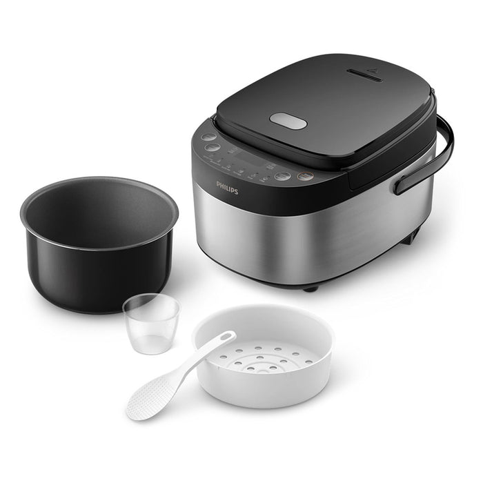 RICE COOKER PHILIPS HD3093/80 BLACK / STAINLESS STEEL, 600 W