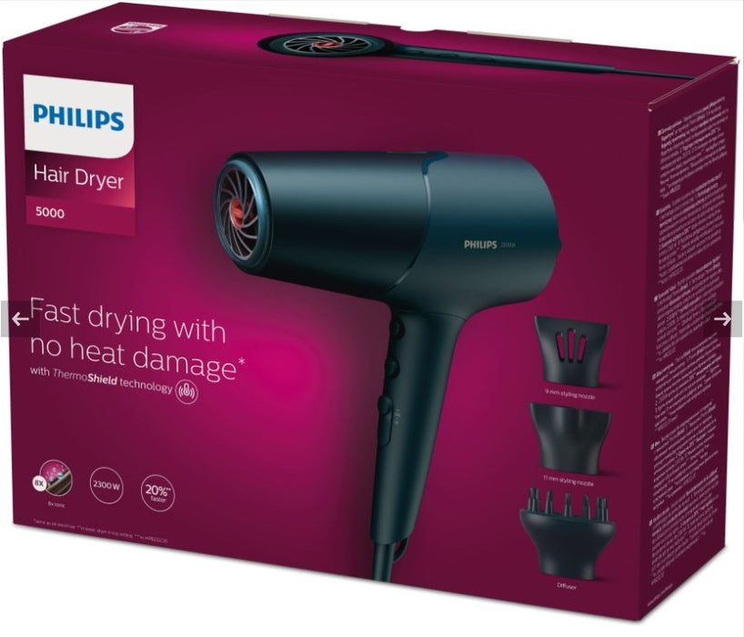 Philips 5000 series BHD512/20 hair dryer 2300 W Blue