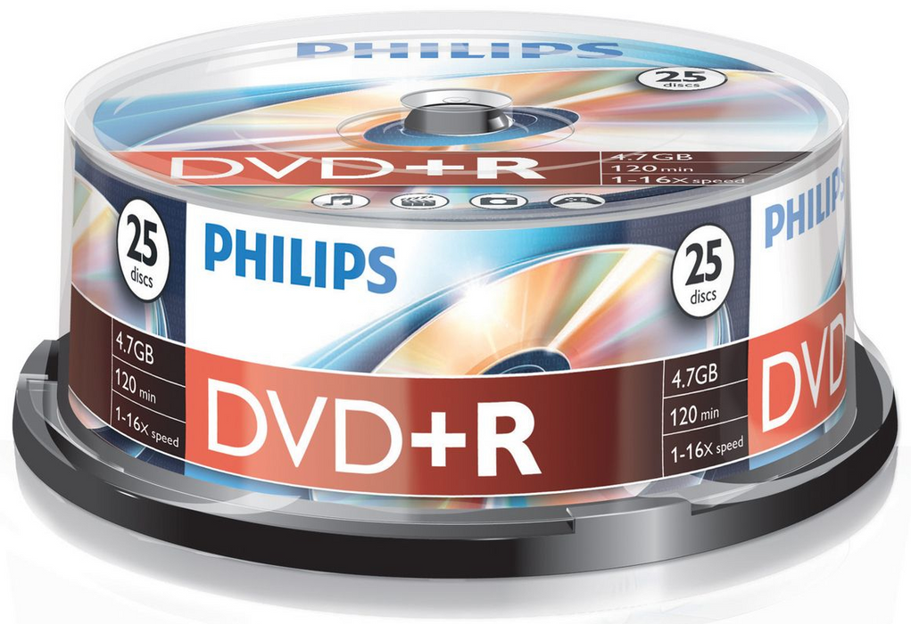 Philips DVD+R 4.7Gb./16X 25 pieces in a spindle