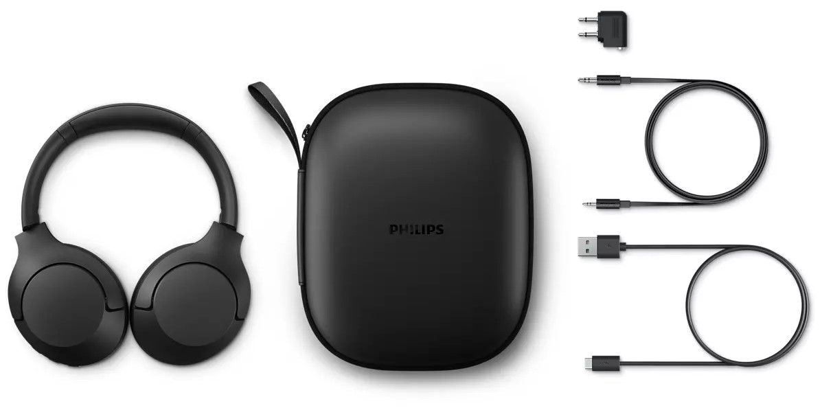 PHILIPS Bluetooth over-ear ANC black Up to 60 hours playback time 40 mm membranes
