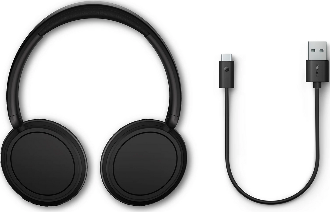 PHILIPS Wireless On Ear Headphone with mic 40mm drivers/closed-back black