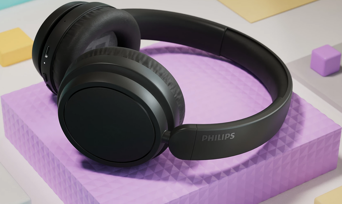 PHILIPS Wireless On Ear Headphone with mic 40mm drivers/closed-back black