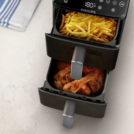 PHILIPS Airfryer NA461/00 4000 Series, 10 l, double basket