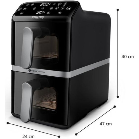 PHILIPS Airfryer NA461/00 4000 Series, 10 l, double basket